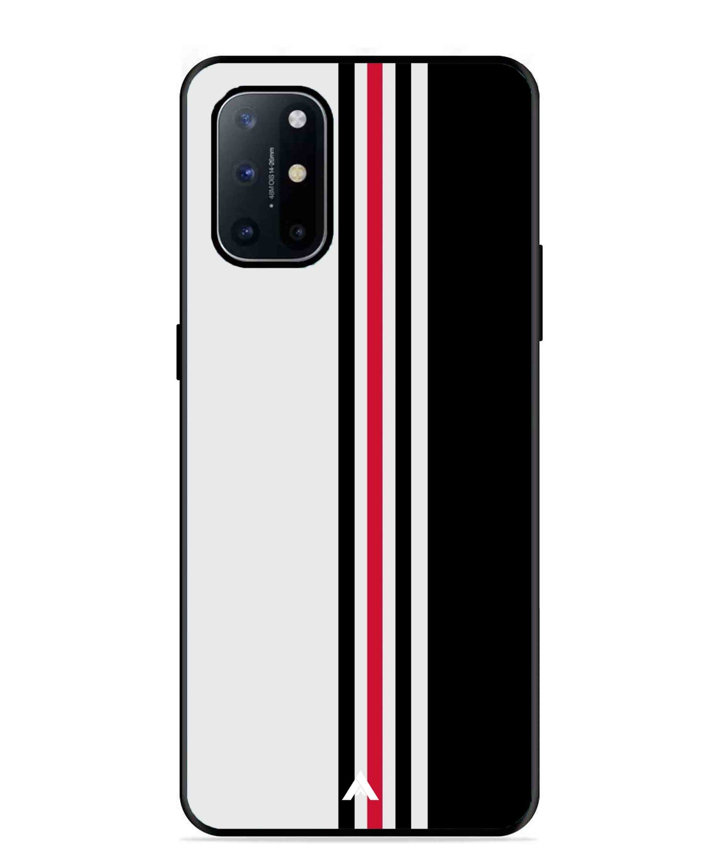 Stripe Pattern 3 Metal Back Cover Phone Case for Oneplus 8T