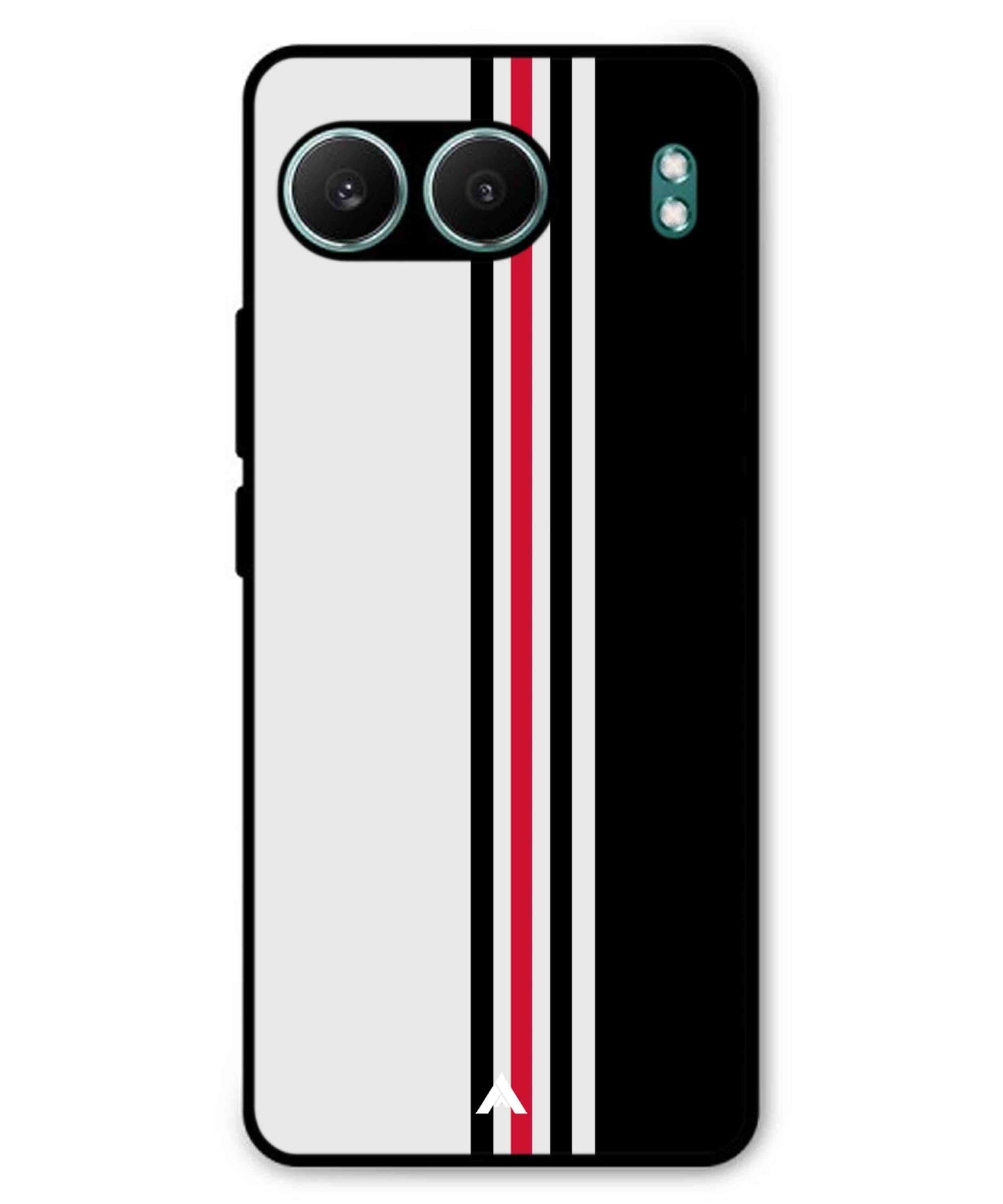 Stripe Pattern 3 Metal Back Cover Phone Case for Oneplus Nord 4
