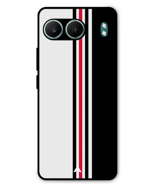 Stripe Pattern 3 Metal Back Cover Phone Case for Oneplus Nord 4