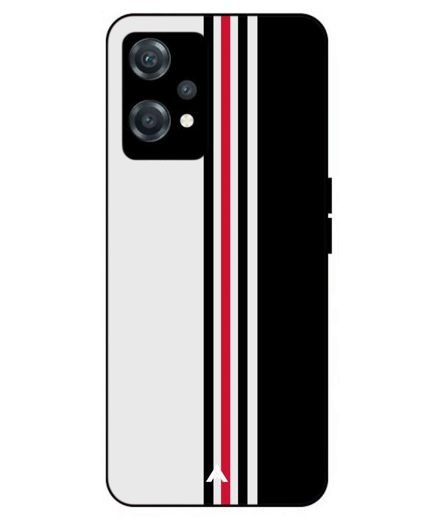 Stripe Pattern 3 Metal Back Cover Phone Case for Oneplus Nord CE 2 Lite
