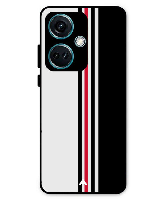 Stripe Pattern 3 Metal Back Cover Phone Case for Oneplus Nord CE 3