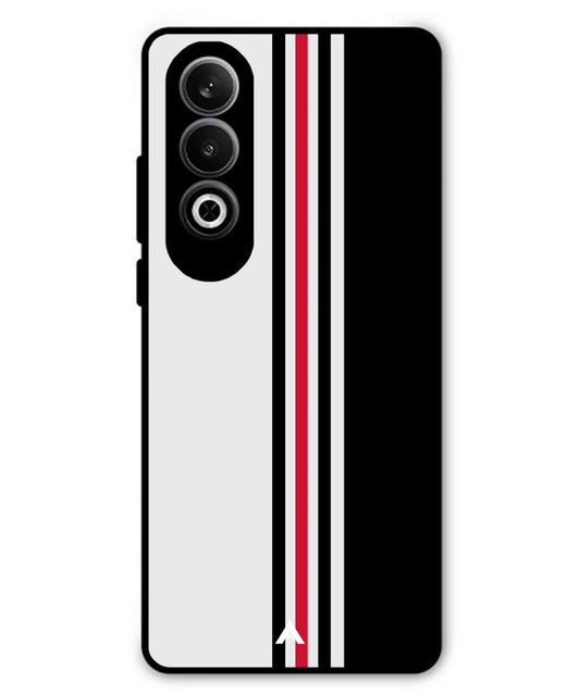 Stripe Pattern 3 Metal Back Cover Phone Case for Oneplus Nord CE 4