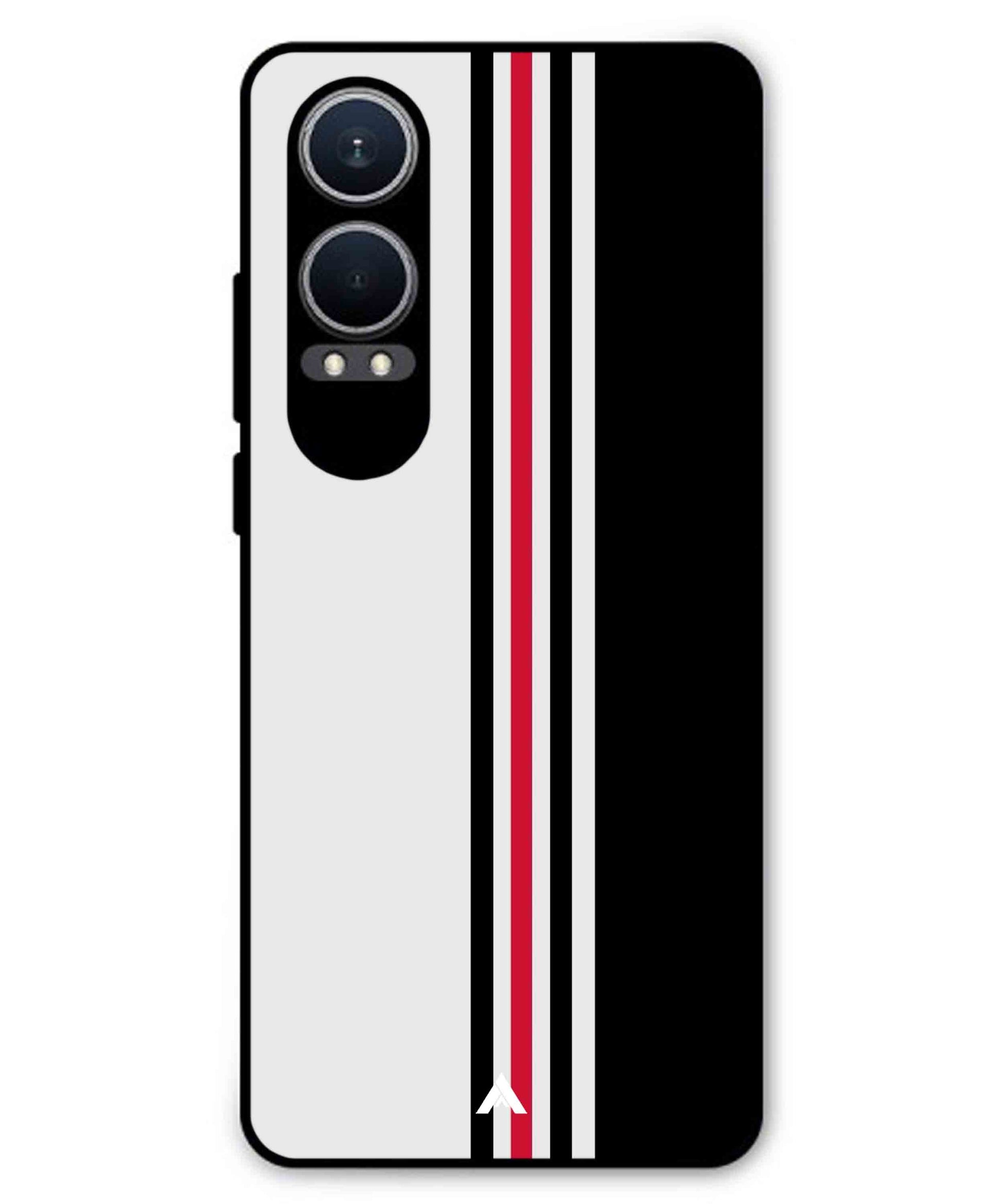 Stripe Pattern 3 Metal Back Cover Phone Case for Oneplus Nord CE 4 Lite