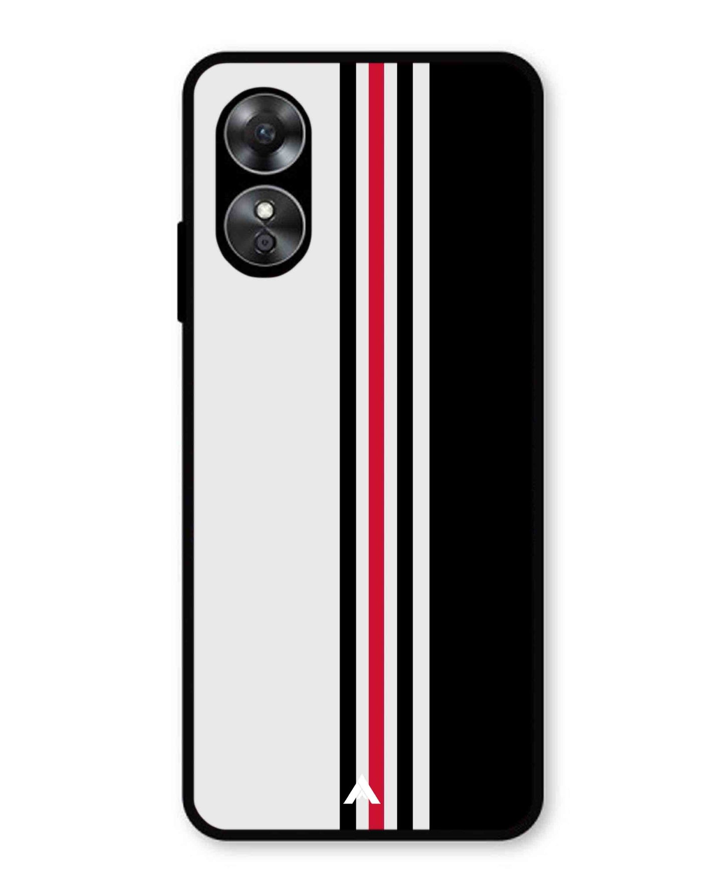 Stripe Pattern 3 Metal Back Cover Phone Case for Oppo A17