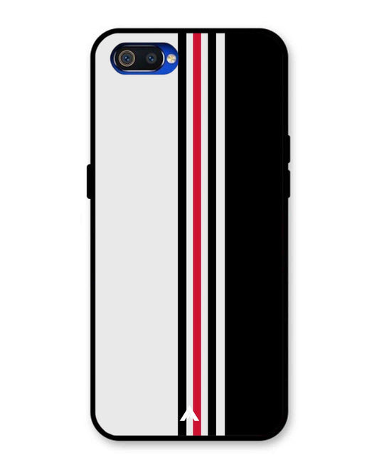 Stripe Pattern 3 Metal Back Cover Phone Case for Oppo A1K