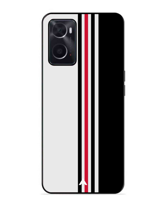 Stripe Pattern 3 Metal Back Cover Phone Case for Oppo A36