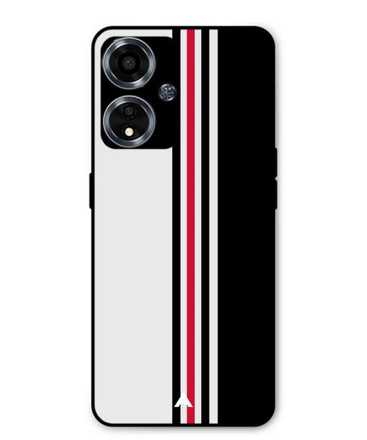 Stripe Pattern 3 Metal Back Cover Phone Case for Oppo A59