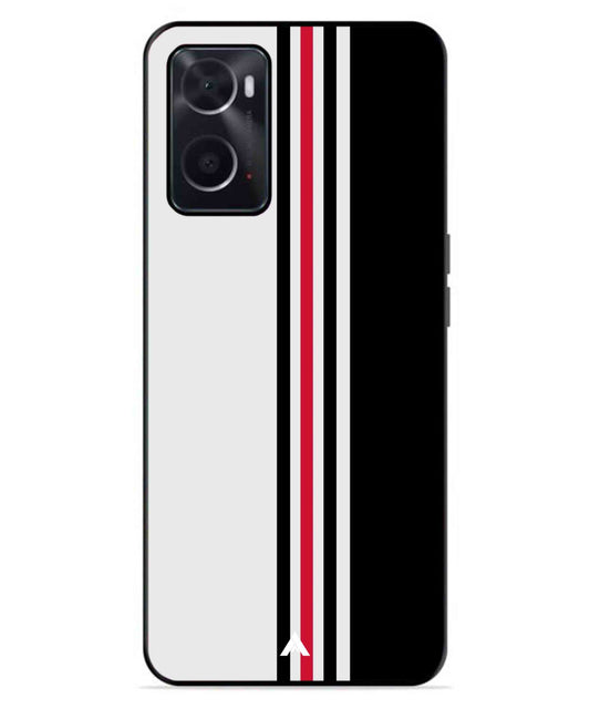Stripe Pattern 3 Metal Back Cover Phone Case for Oppo A76