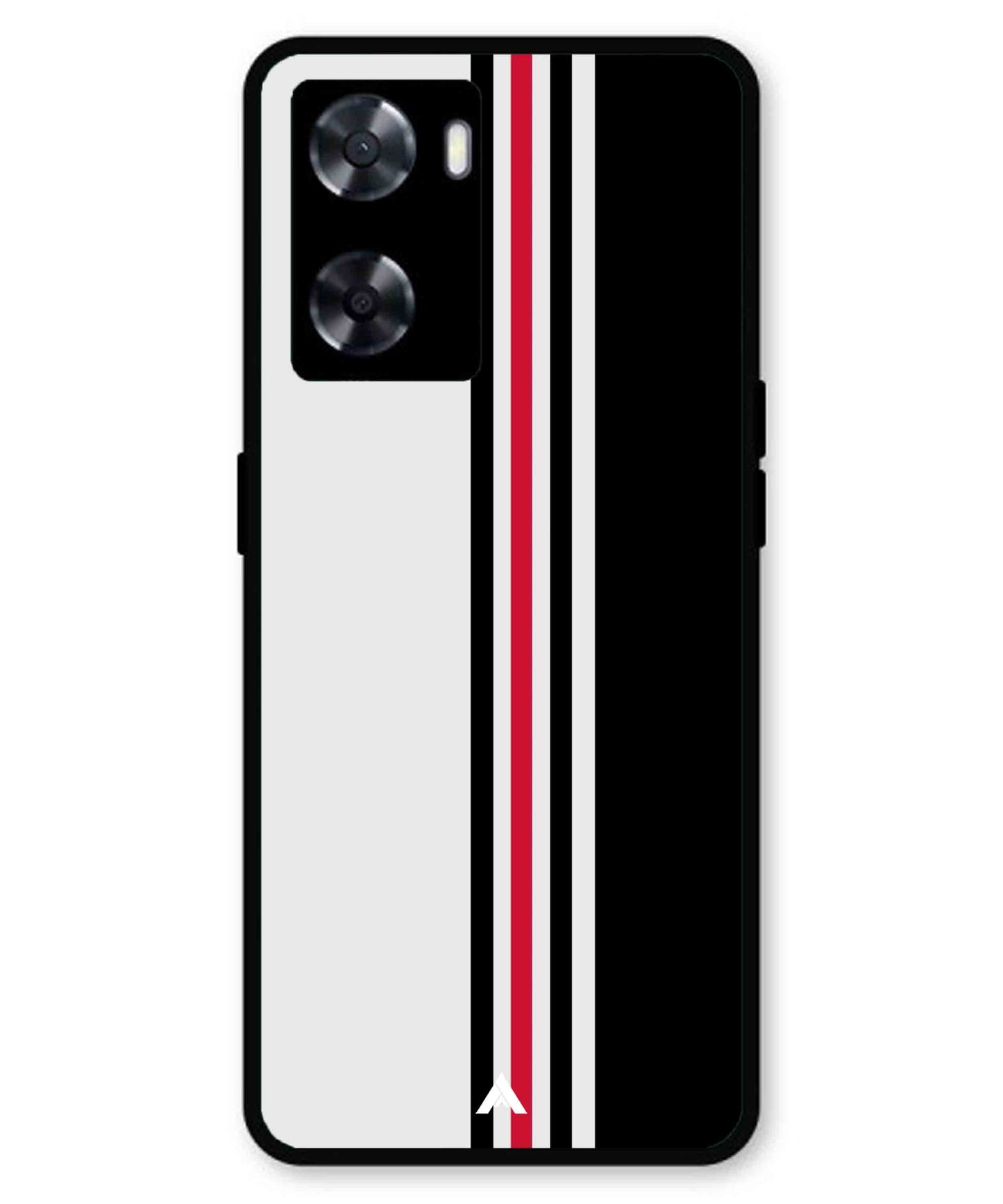 Stripe Pattern 3 Metal Back Cover Phone Case for Oppo A77