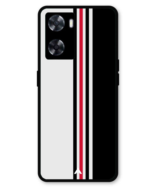 Stripe Pattern 3 Metal Back Cover Phone Case for Oppo A77