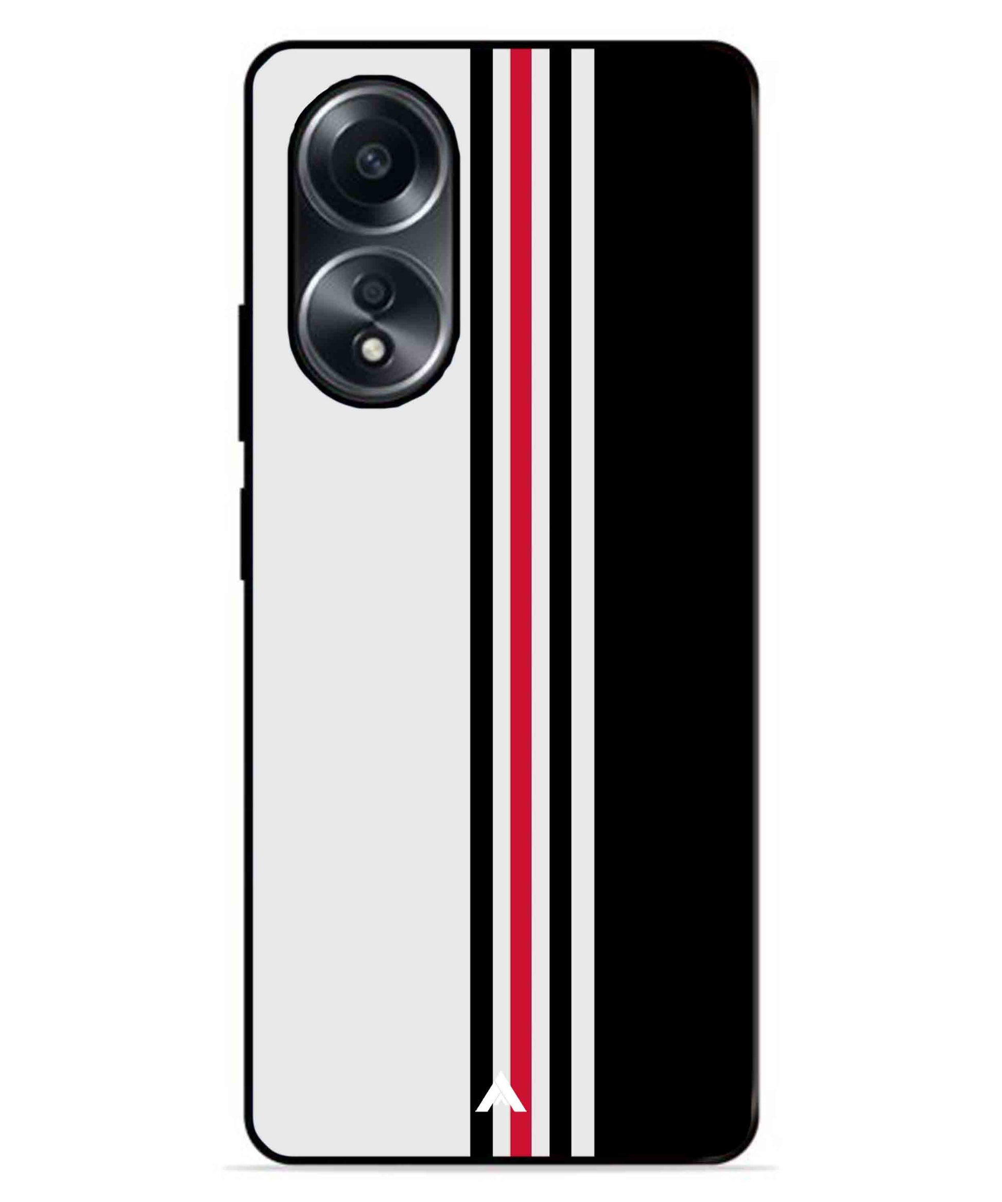 Stripe Pattern 3 Metal Back Cover Phone Case for Oppo A78