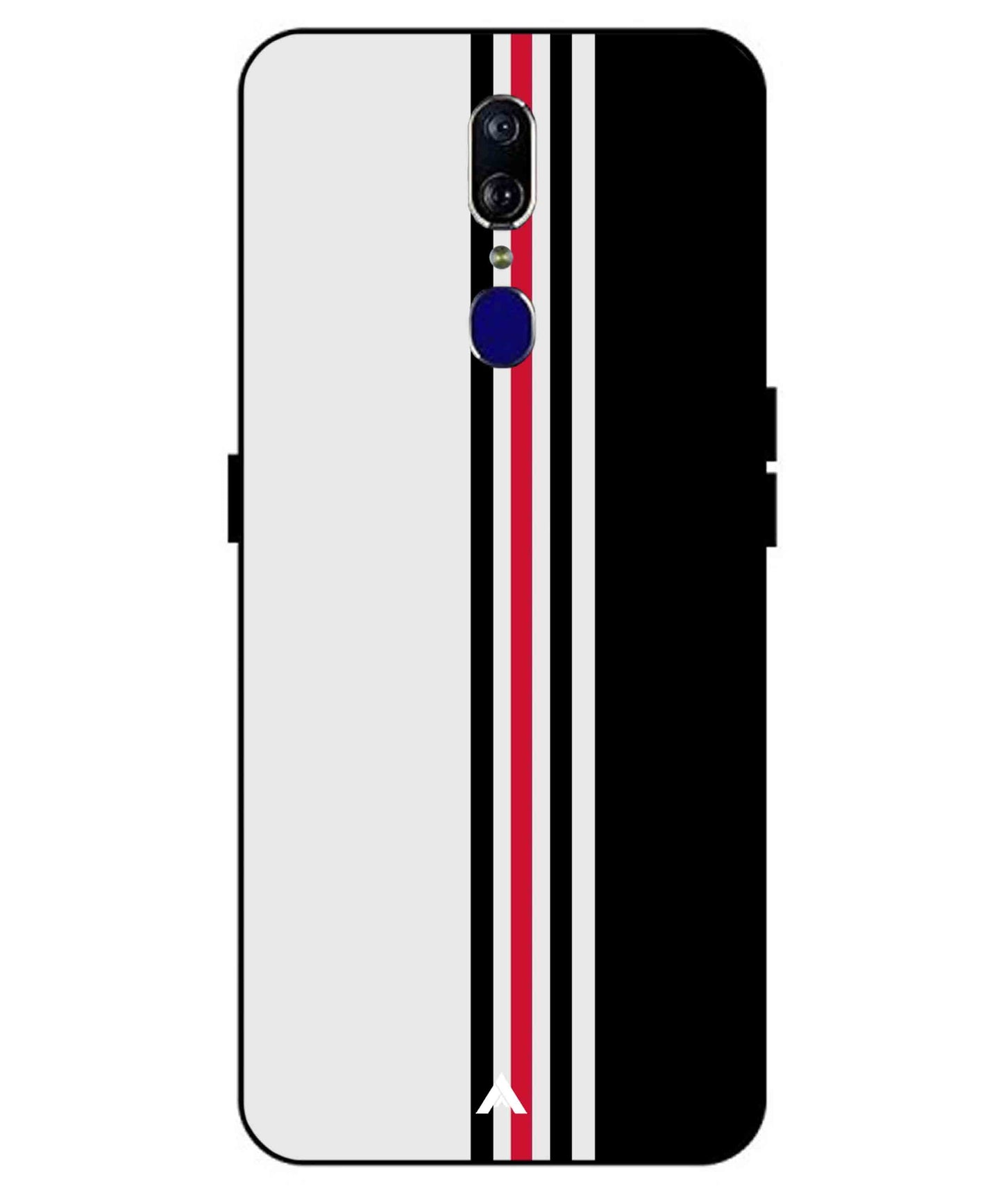 Stripe Pattern 3 Metal Back Cover Phone Case for Oppo F11