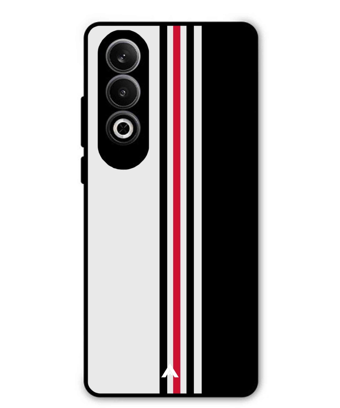 Stripe Pattern 3 Metal Back Cover Phone Case for Oppo K12