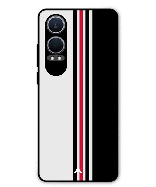 Stripe Pattern 3 Metal Back Cover Phone Case for Oppo K12x