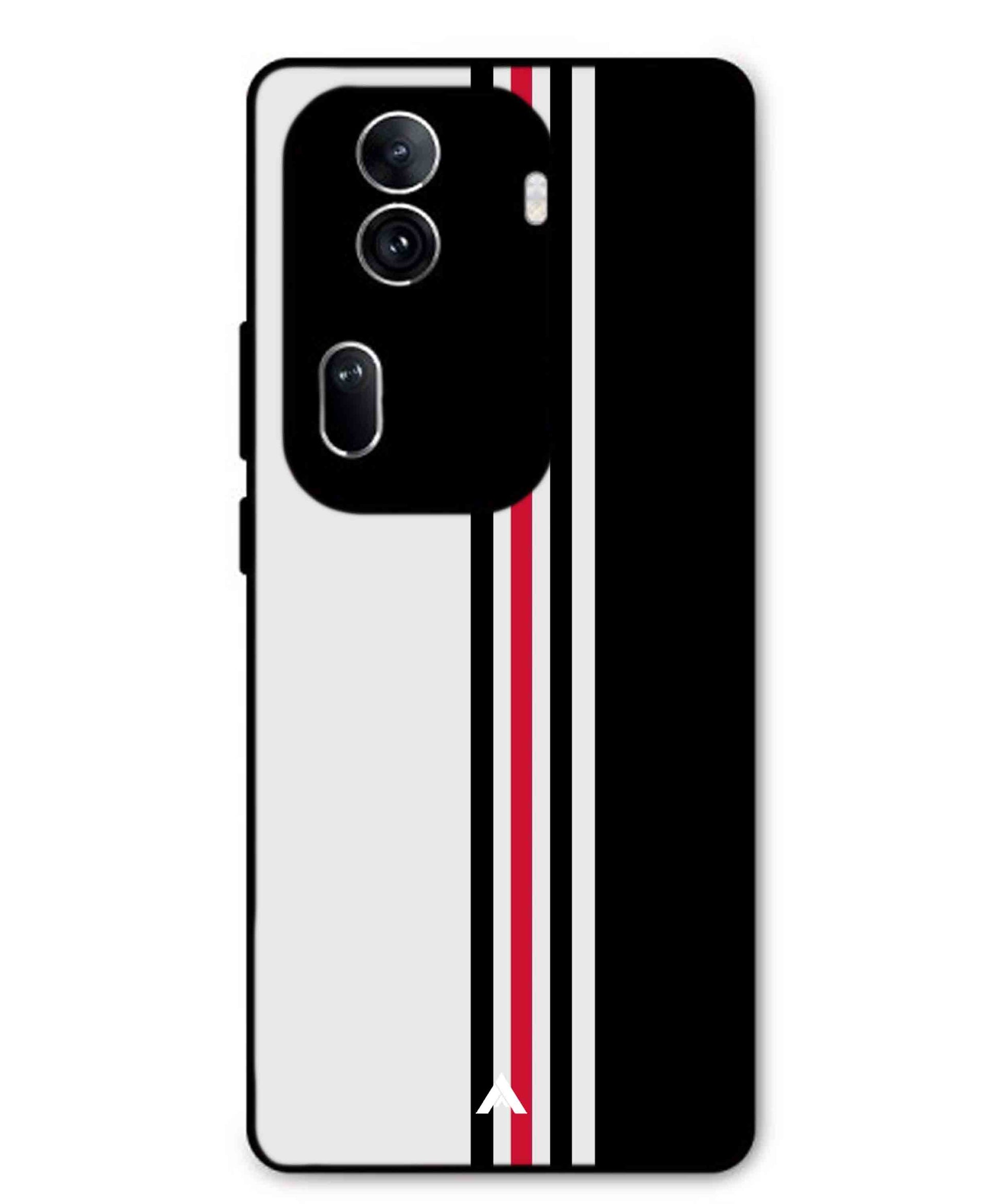 Stripe Pattern 3 Metal Back Cover Phone Case for Oppo Reno 11 Pro