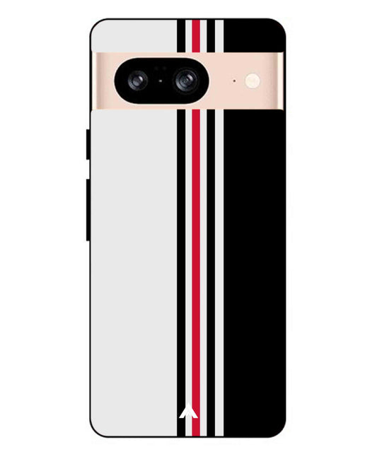 Stripe Pattern 3 Metal Back Cover Phone Case for Pixel 8