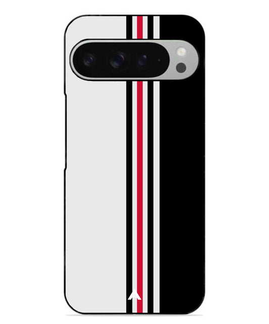 Stripe Pattern 3 Metal Back Cover Phone Case for Pixel 9 Pro