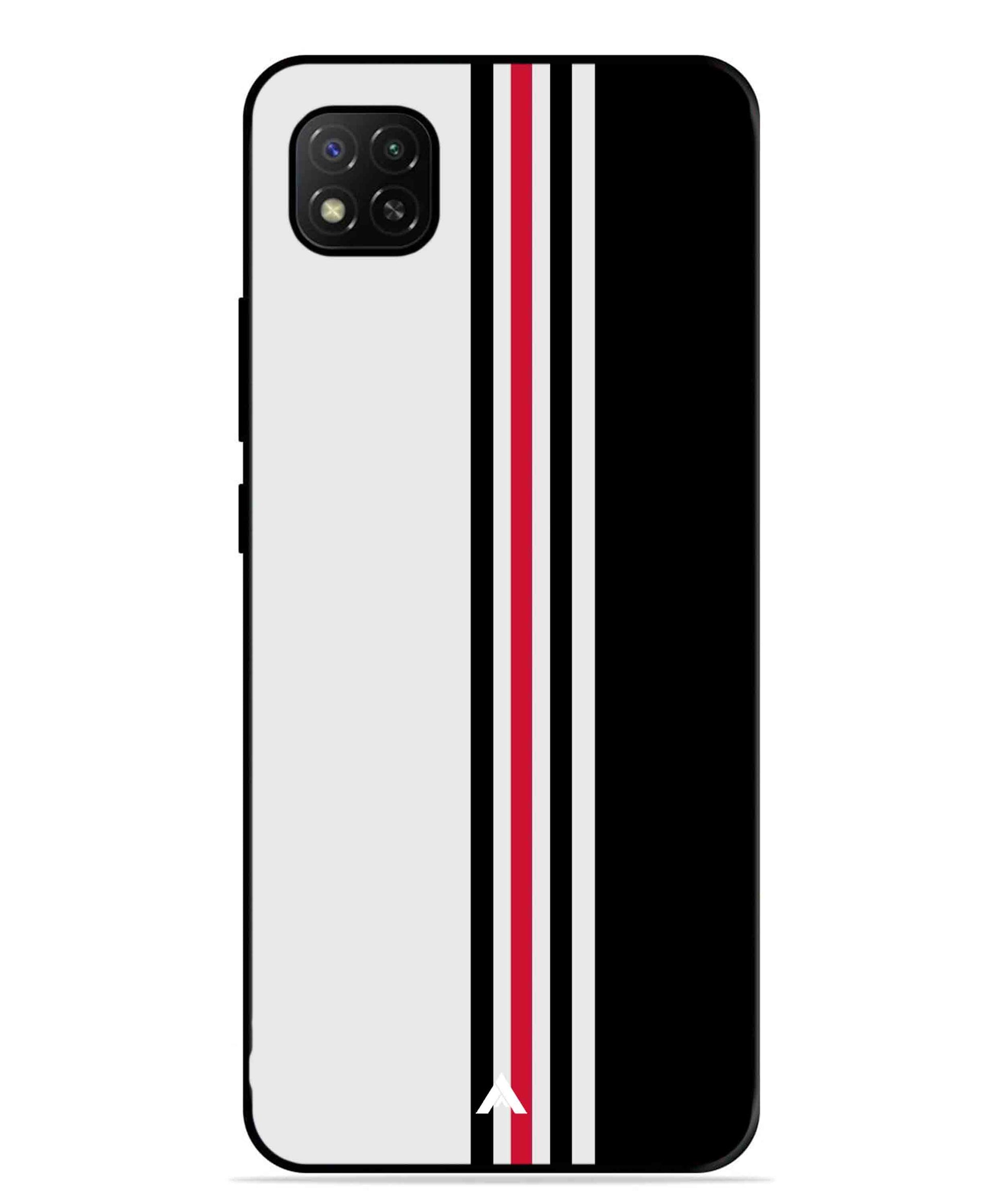 Stripe Pattern 3 Metal Back Cover Phone Case for Poco C31