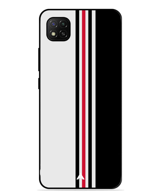 Stripe Pattern 3 Metal Back Cover Phone Case for Poco C31