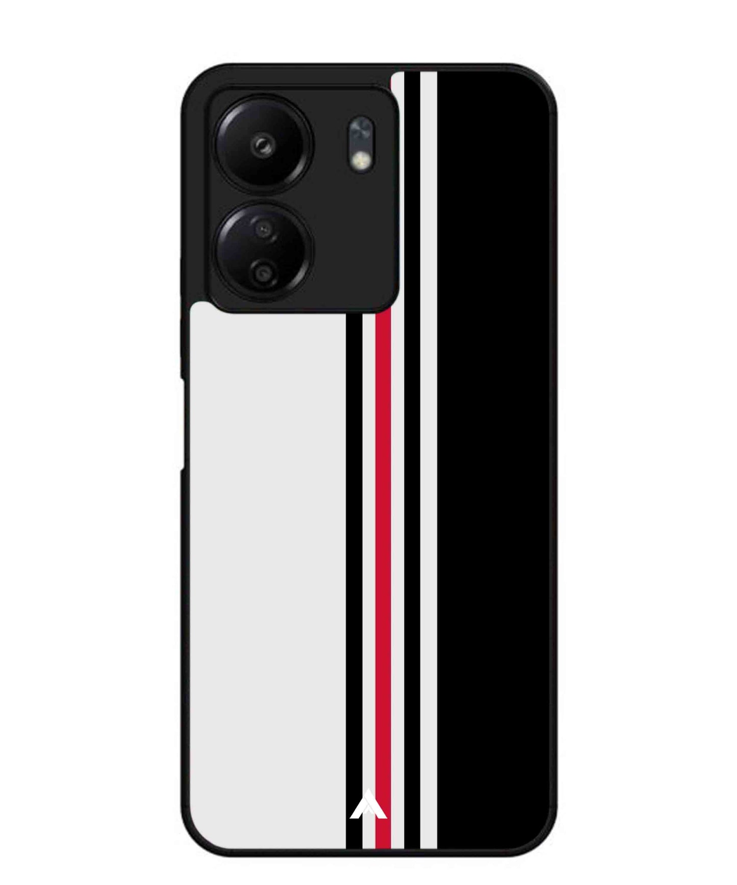 Stripe Pattern 3 Metal Back Cover Phone Case for Poco C65