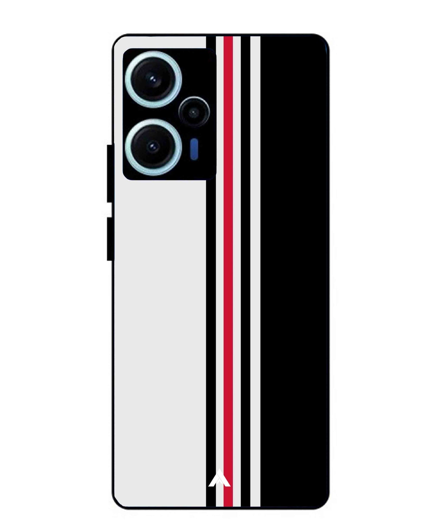 Stripe Pattern 3 Metal Back Cover Phone Case for Poco F5