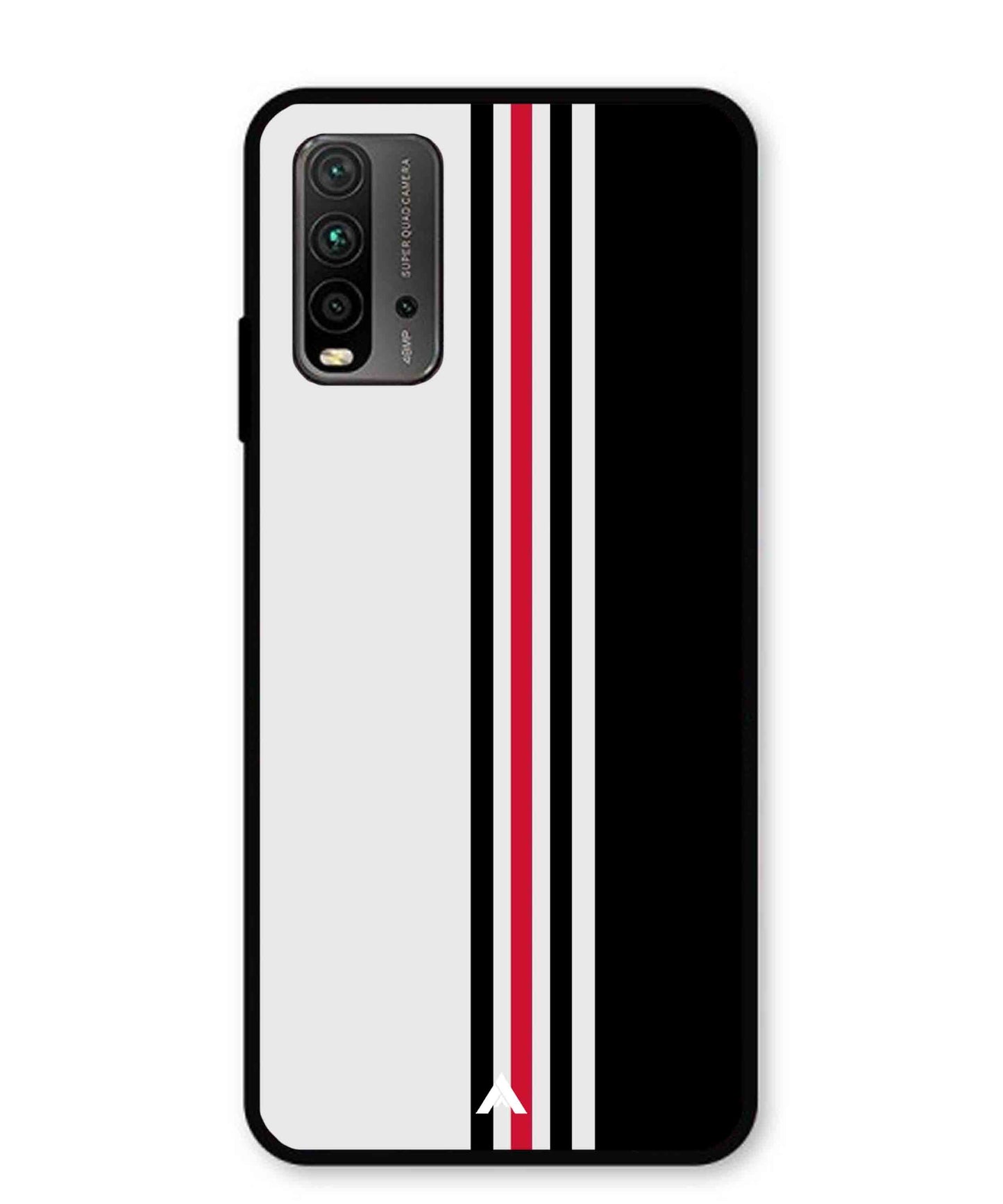 Stripe Pattern 3 Metal Back Cover Phone Case for Poco M3