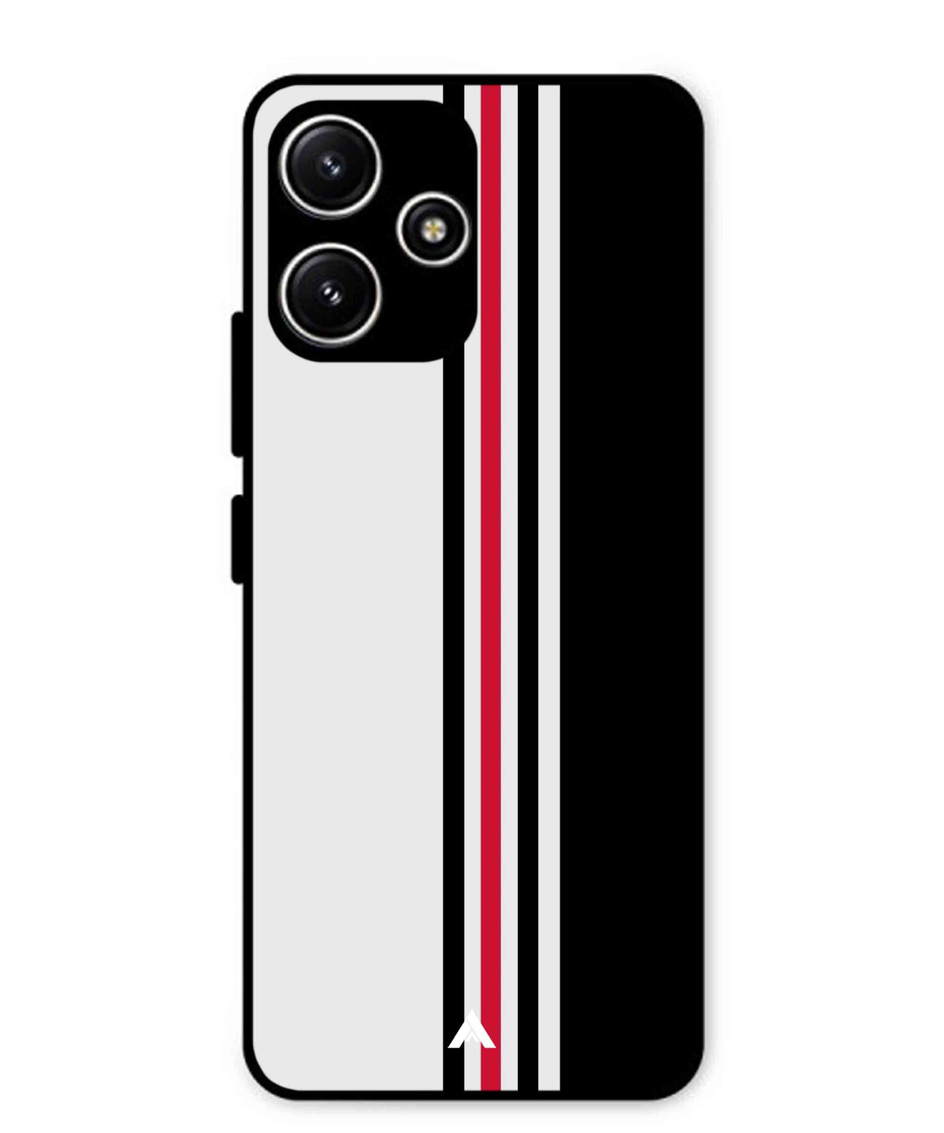 Stripe Pattern 3 Metal Back Cover Phone Case for Poco M6 Pro