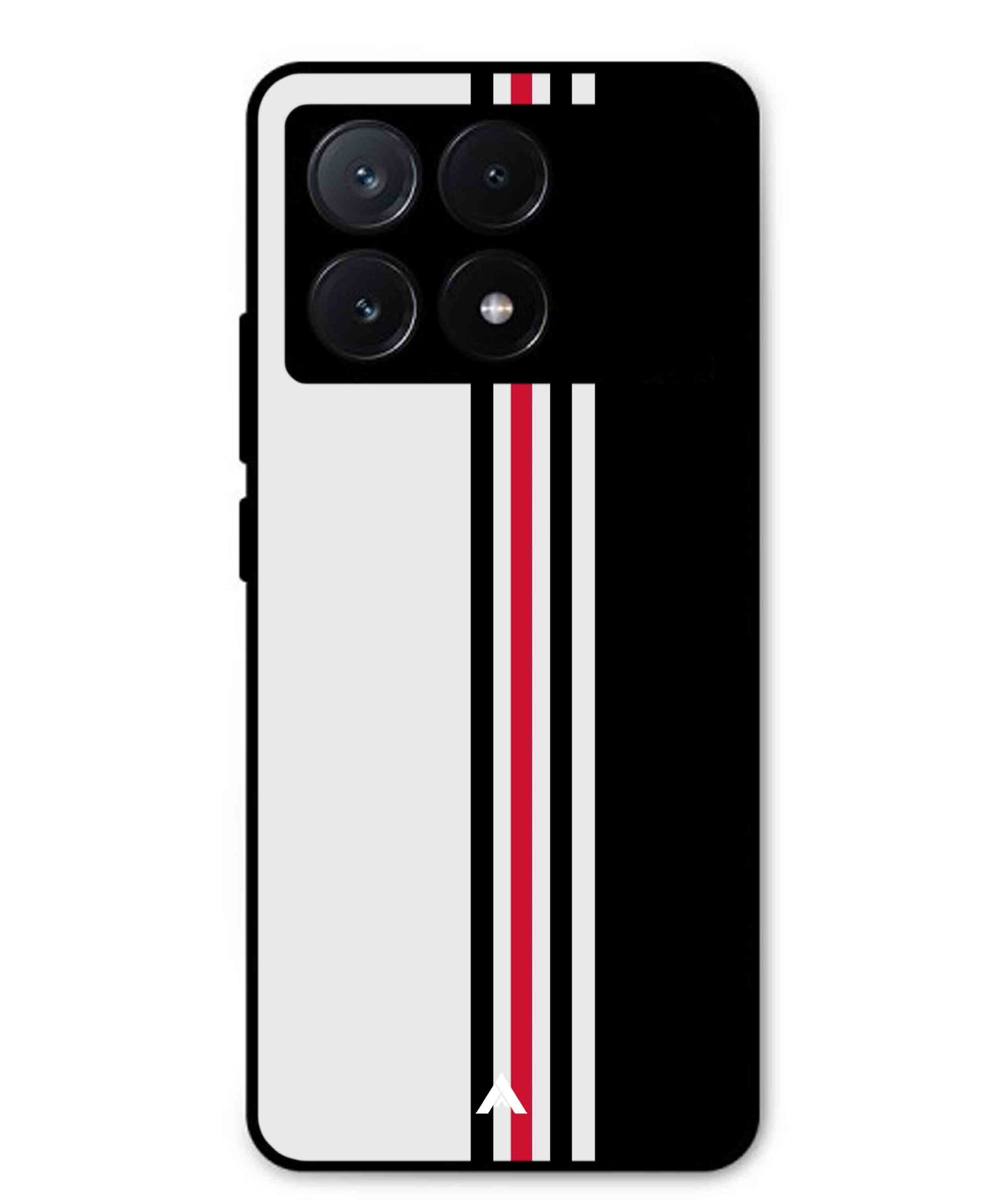 Stripe Pattern 3 Metal Back Cover Phone Case for Poco X6 Pro