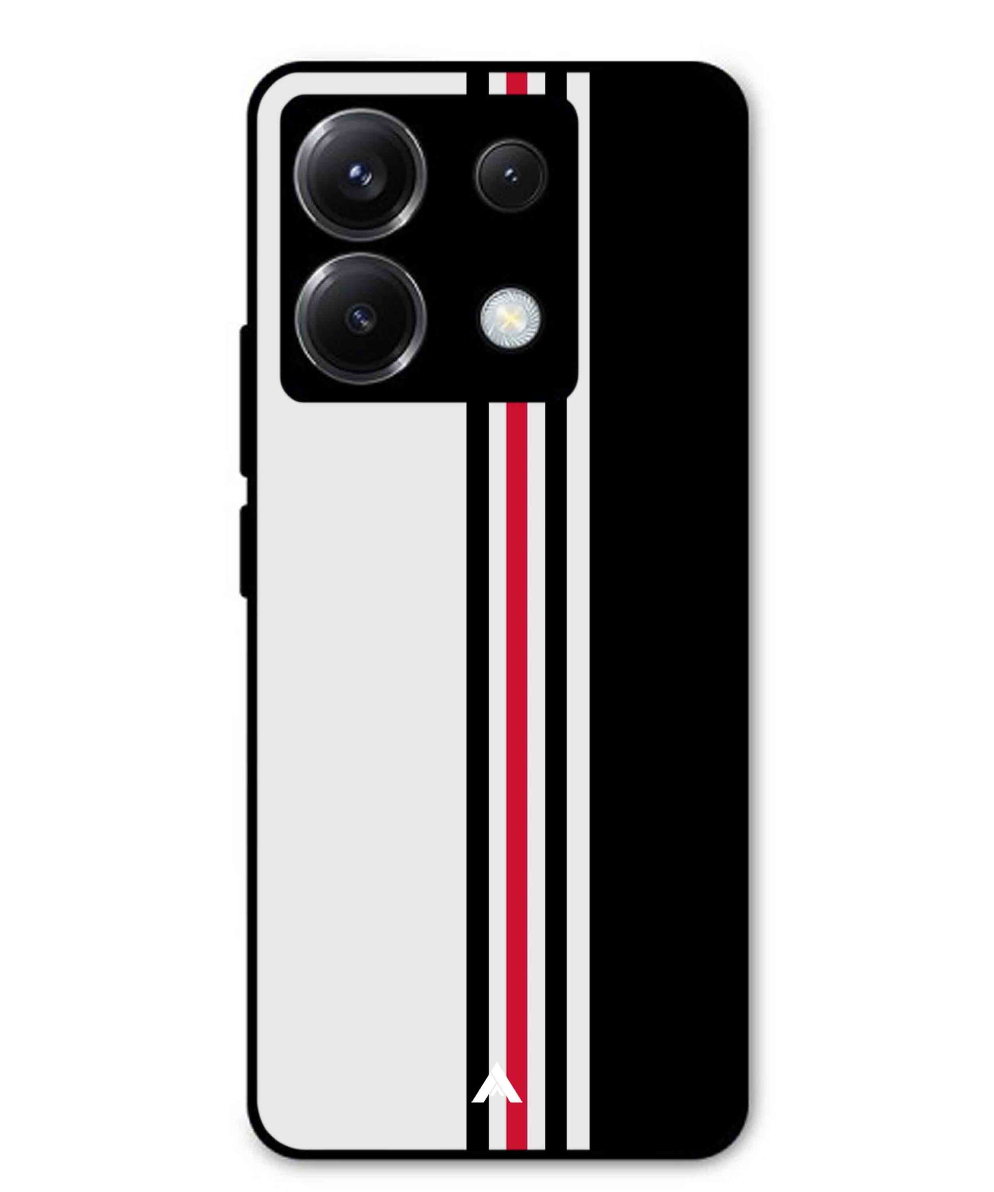 Stripe Pattern 3 Metal Back Cover Phone Case for Poco X6