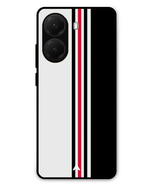 Stripe Pattern 3 Metal Back Cover Phone Case for Poco X7 Pro