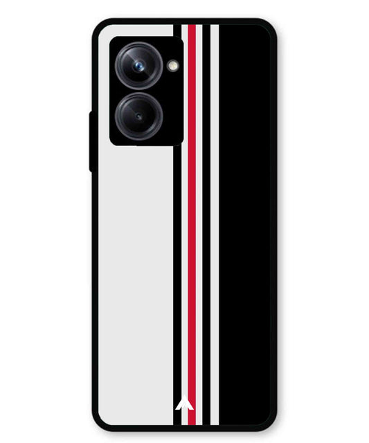 Stripe Pattern 3 Metal Back Cover Phone Case for Realme 10 Pro