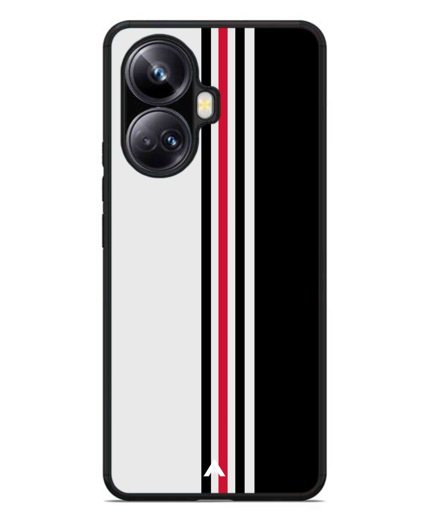 Stripe Pattern 3 Metal Back Cover Phone Case for Realme 10 Pro Plus
