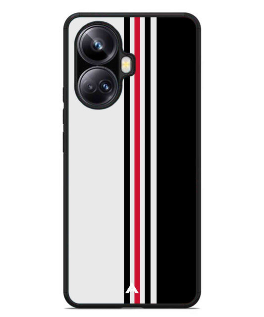 Stripe Pattern 3 Metal Back Cover Phone Case for Realme 10 Pro Plus