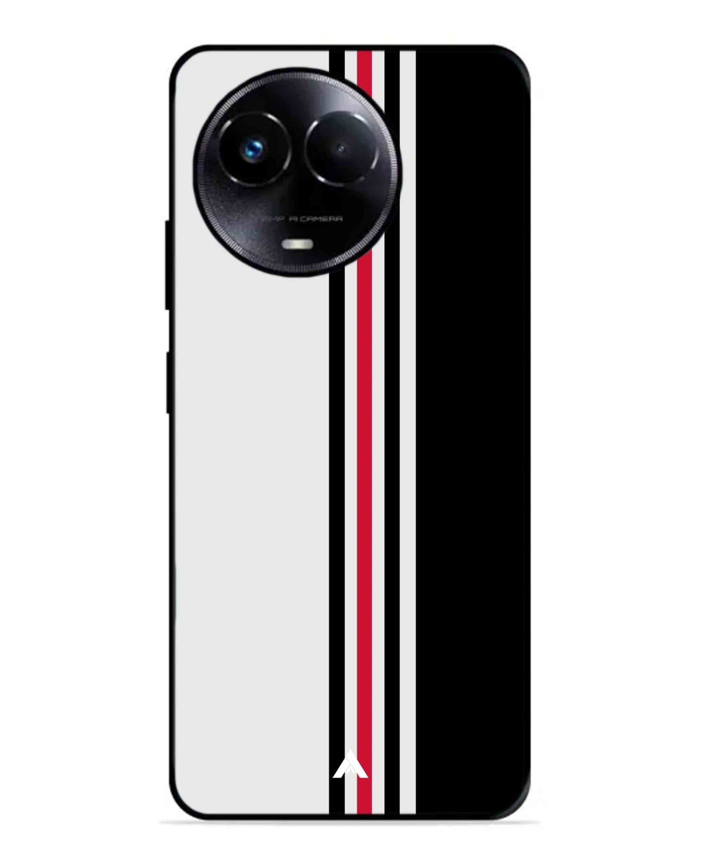 Stripe Pattern 3 Metal Back Cover Phone Case for Realme 11 5G