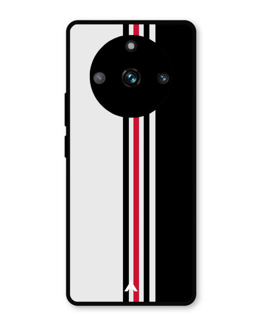 Stripe Pattern 3 Metal Back Cover Phone Case for Realme 11 Pro Plus