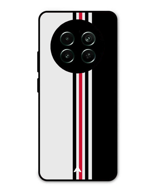 Stripe Pattern 3 Metal Back Cover Phone Case for Realme 12 5G