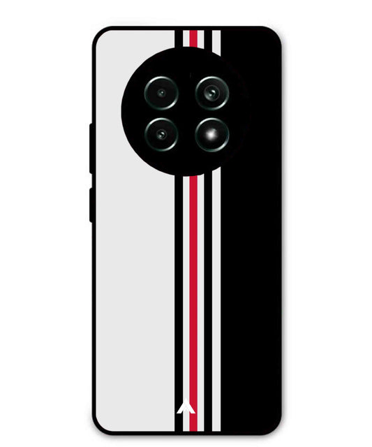 Stripe Pattern 3 Metal Back Cover Phone Case for Realme 13 Pro
