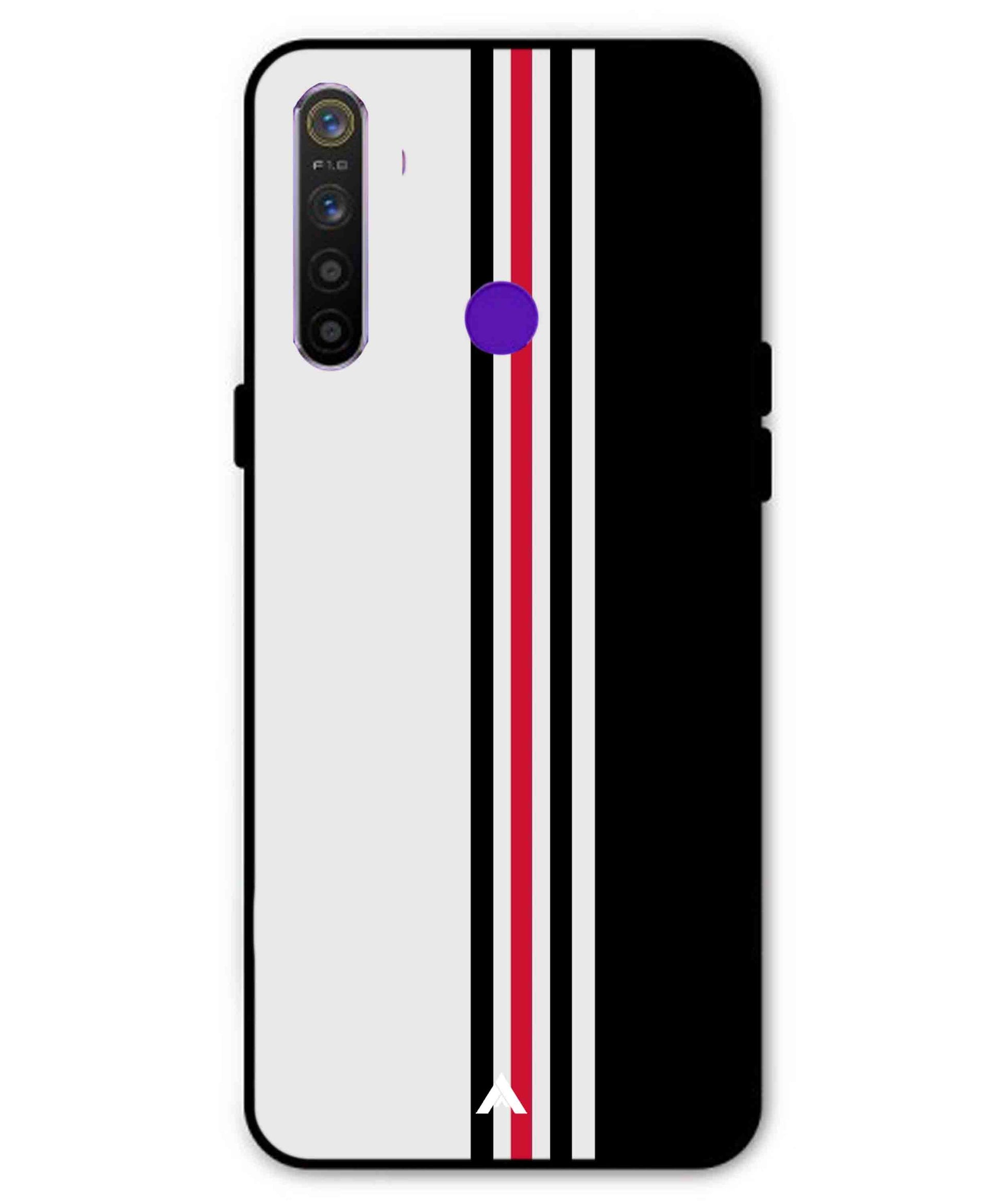 Stripe Pattern 3 Metal Back Cover Phone Case for Realme 5