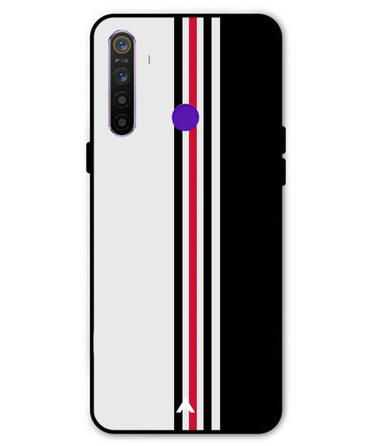 Stripe Pattern 3 Metal Back Cover Phone Case for Realme 5s