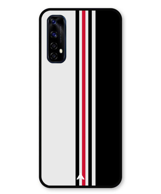 Stripe Pattern 3 Metal Back Cover Phone Case for Realme 7