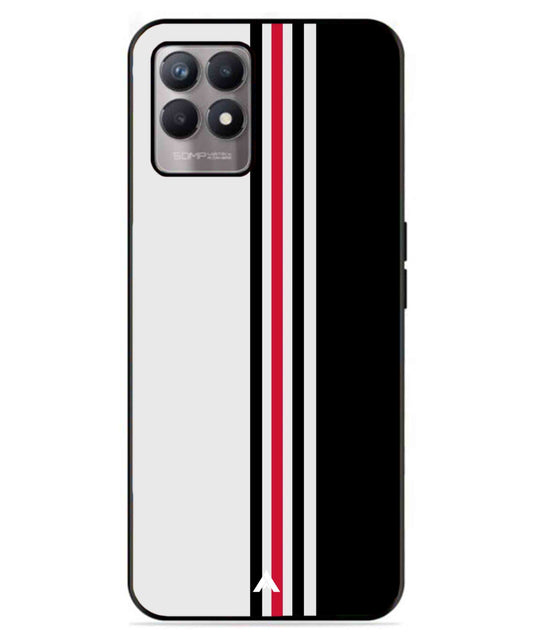 Stripe Pattern 3 Metal Back Cover Phone Case for Realme 8i