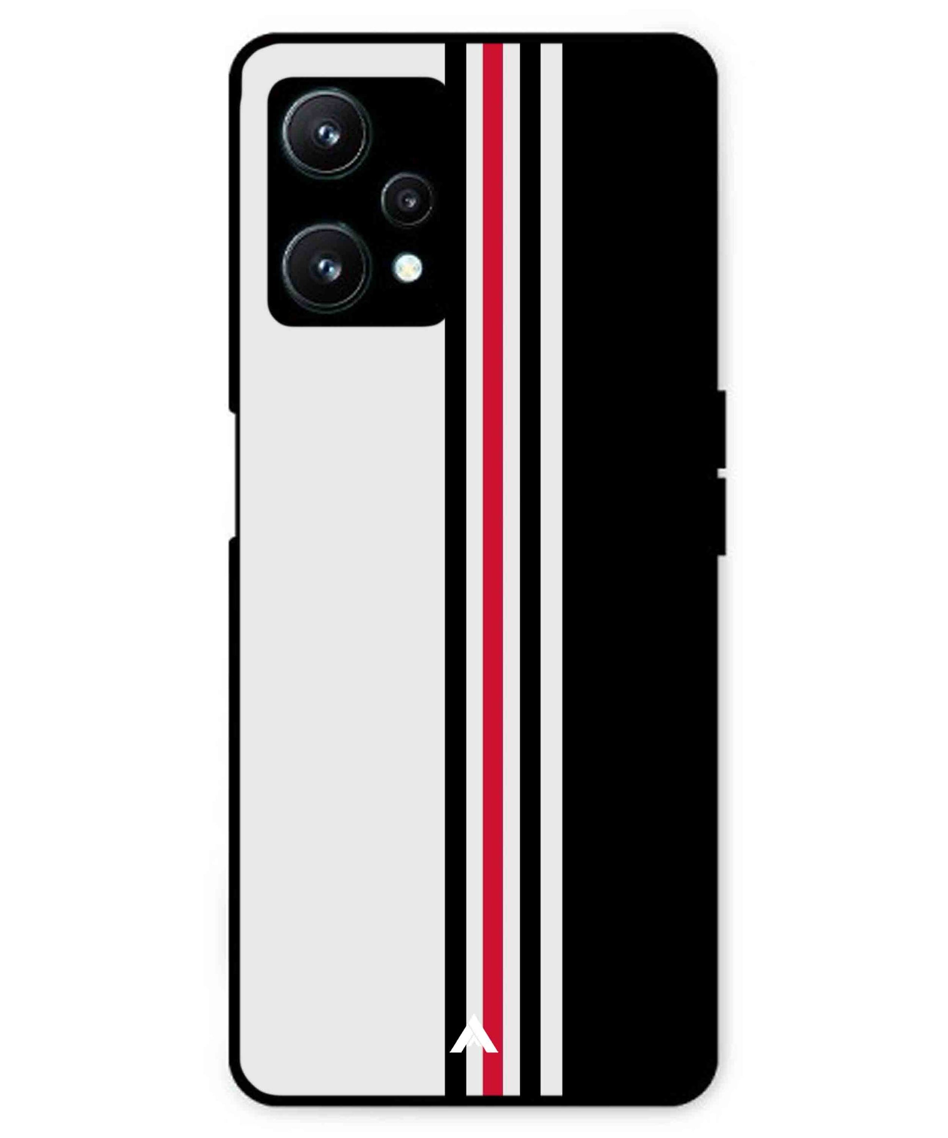 Stripe Pattern 3 Metal Back Cover Phone Case for Realme 9 SE