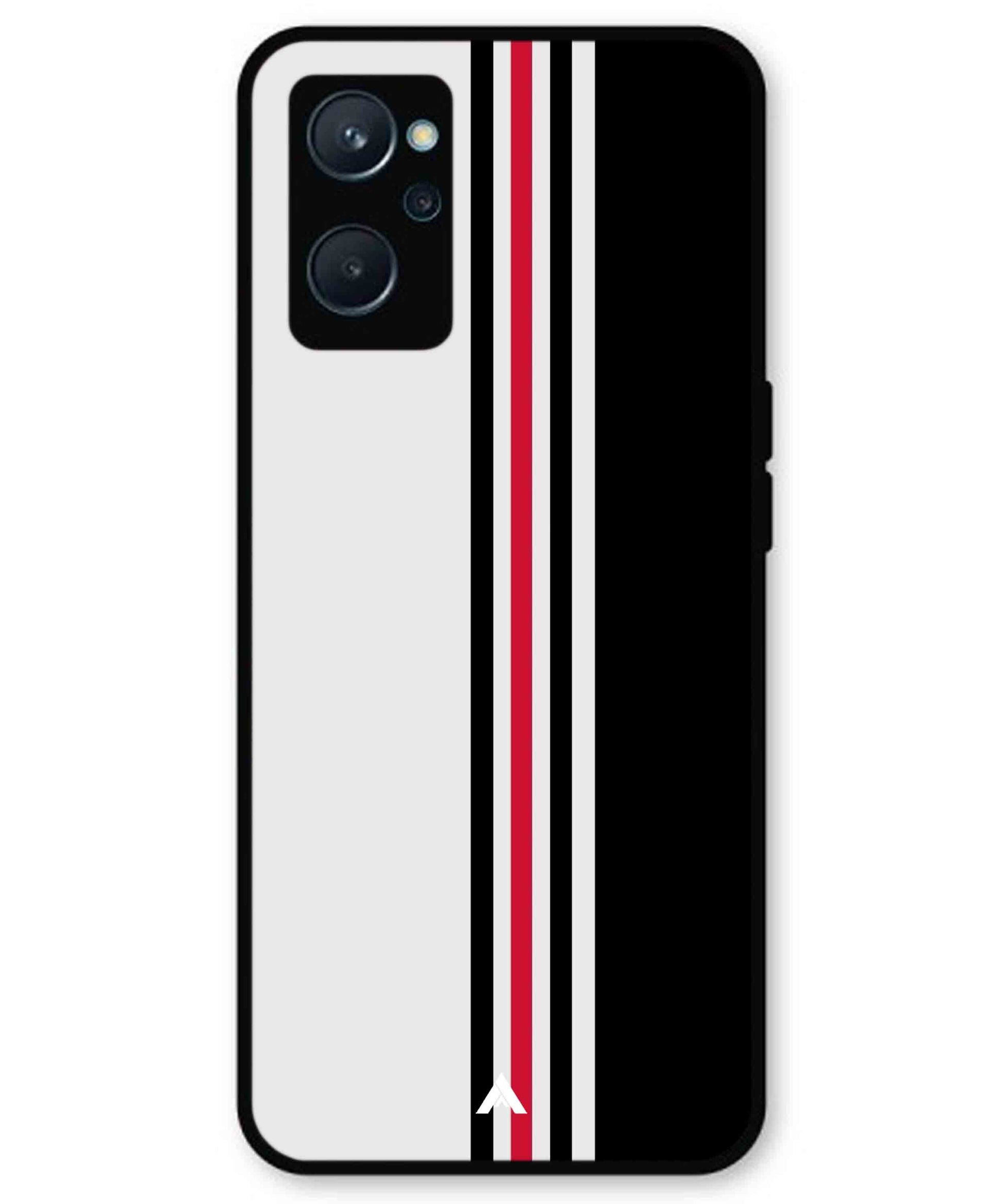 Stripe Pattern 3 Metal Back Cover Phone Case for Realme 9i