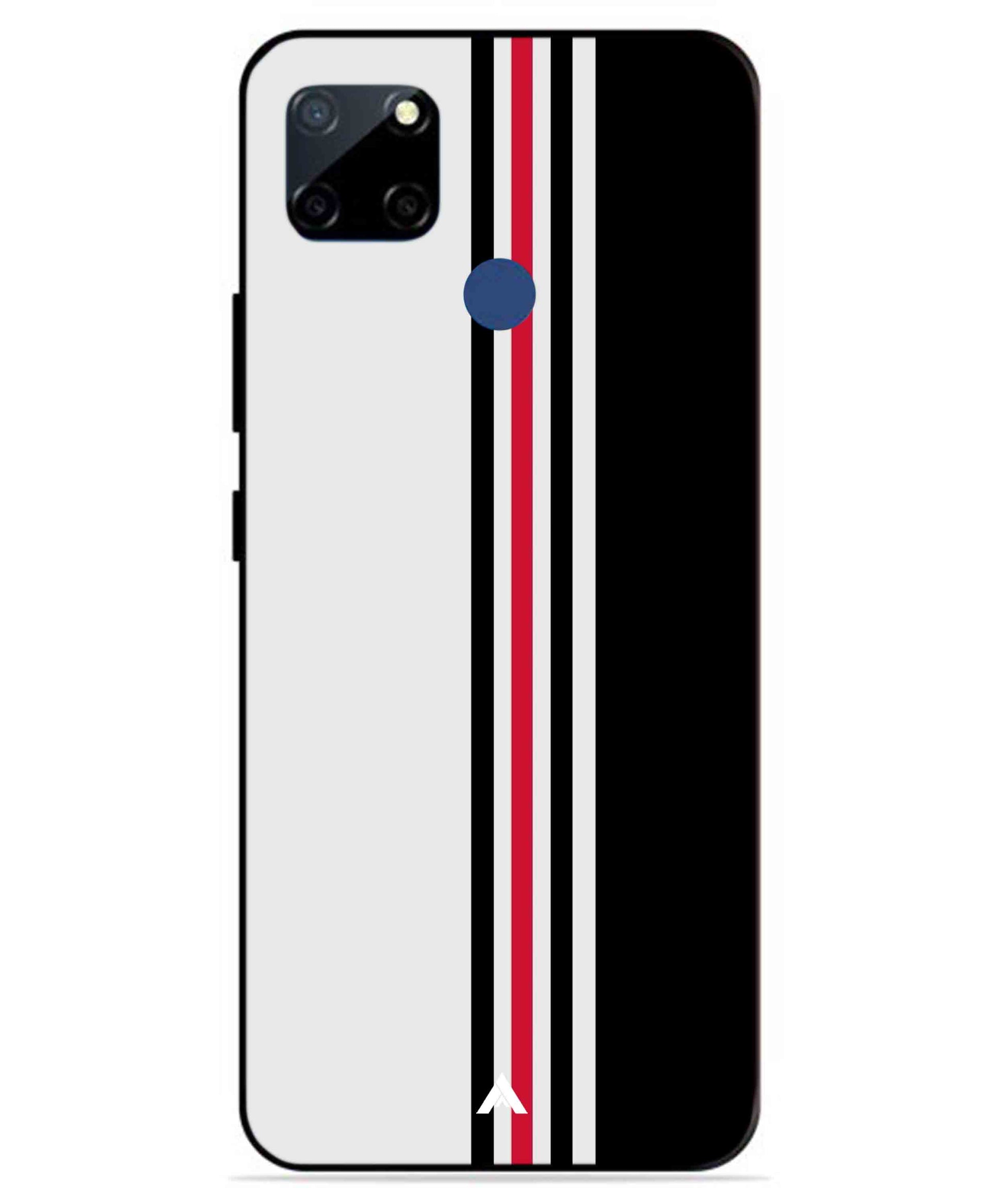 Stripe Pattern 3 Metal Back Cover Phone Case for Realme C23