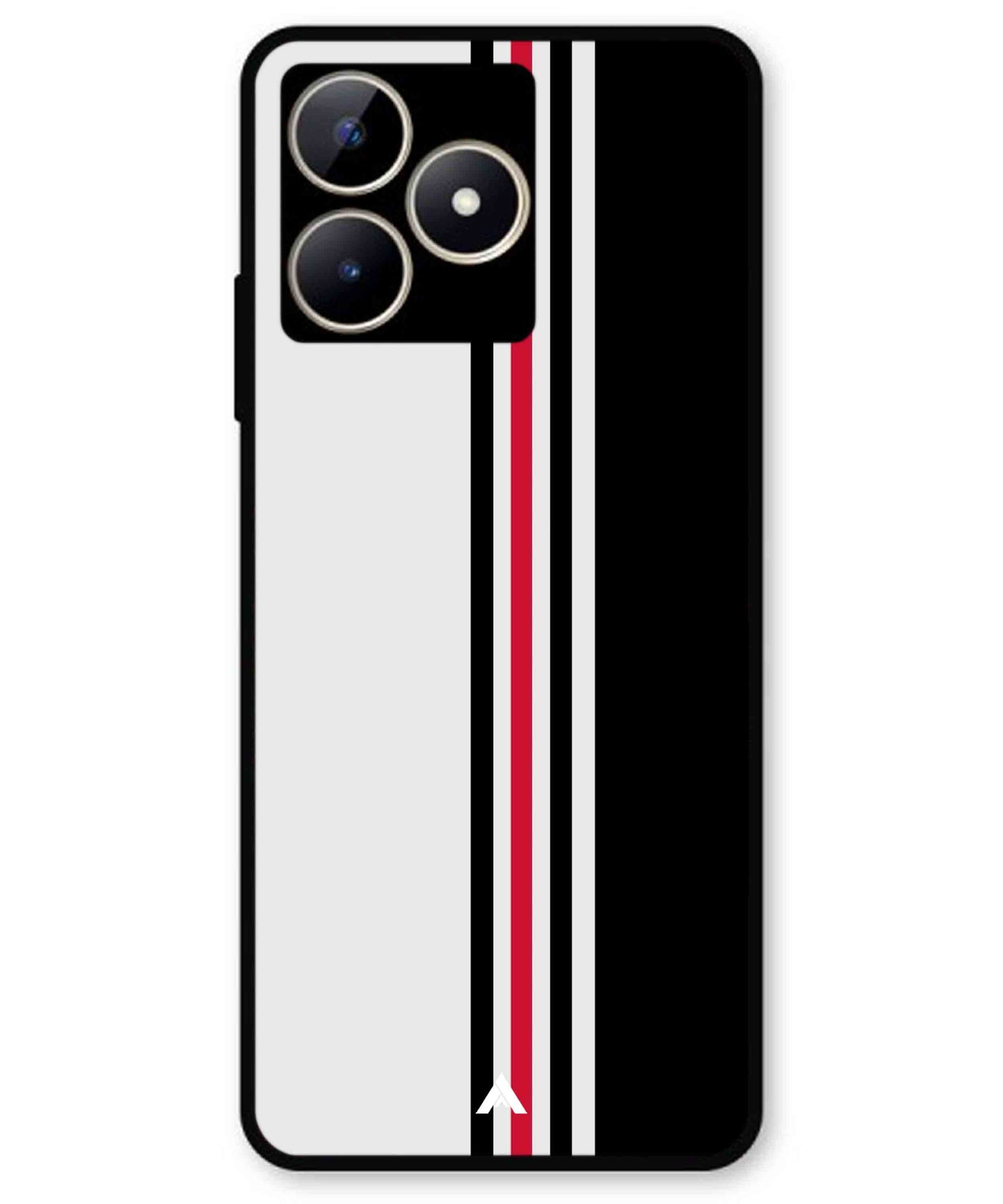 Stripe Pattern 3 Metal Back Cover Phone Case for Realme C51