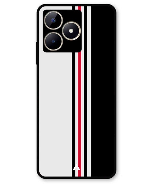 Stripe Pattern 3 Metal Back Cover Phone Case for Realme C51
