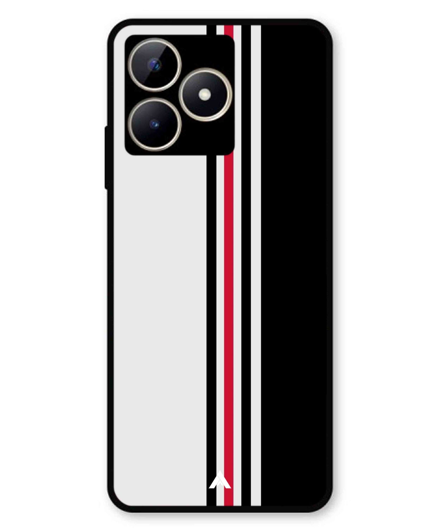 Stripe Pattern 3 Metal Back Cover Phone Case for Realme C53