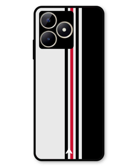 Stripe Pattern 3 Metal Back Cover Phone Case for Realme C53