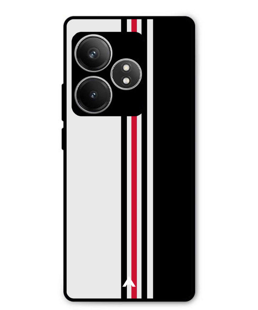 Stripe Pattern 3 Metal Back Cover Phone Case for Realme GT 6T