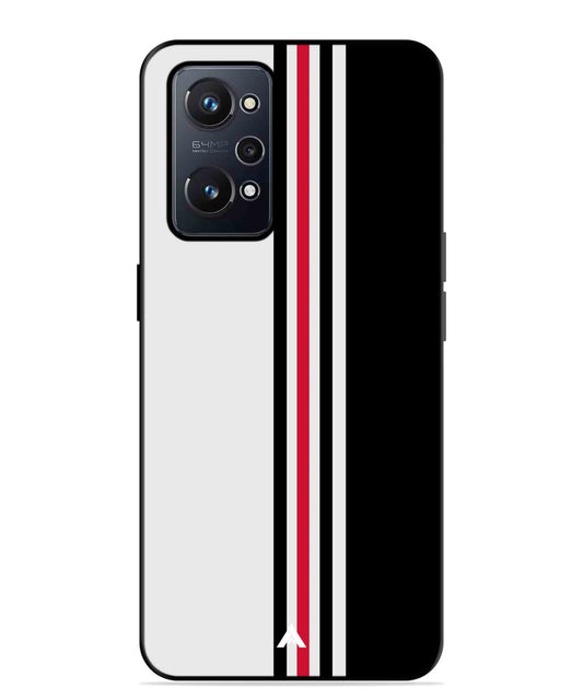 Stripe Pattern 3 Metal Back Cover Phone Case for Realme GT Neo 2